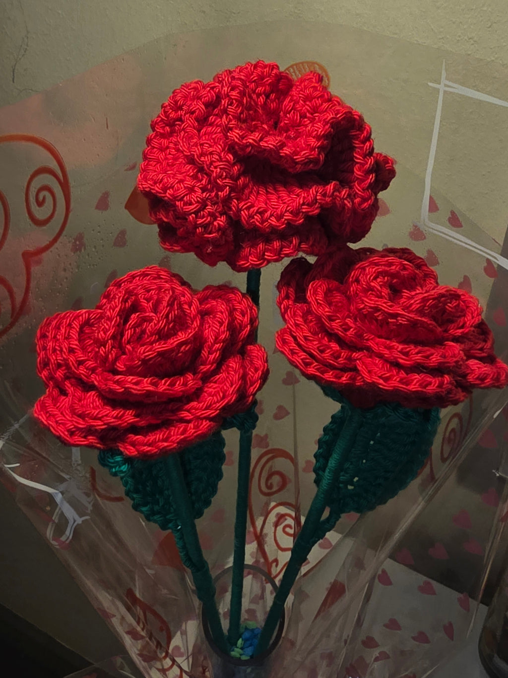 Rosas a ganchillo