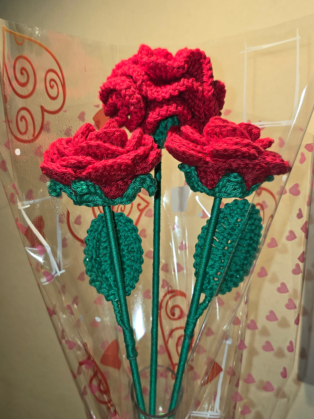 Rosas a ganchillo