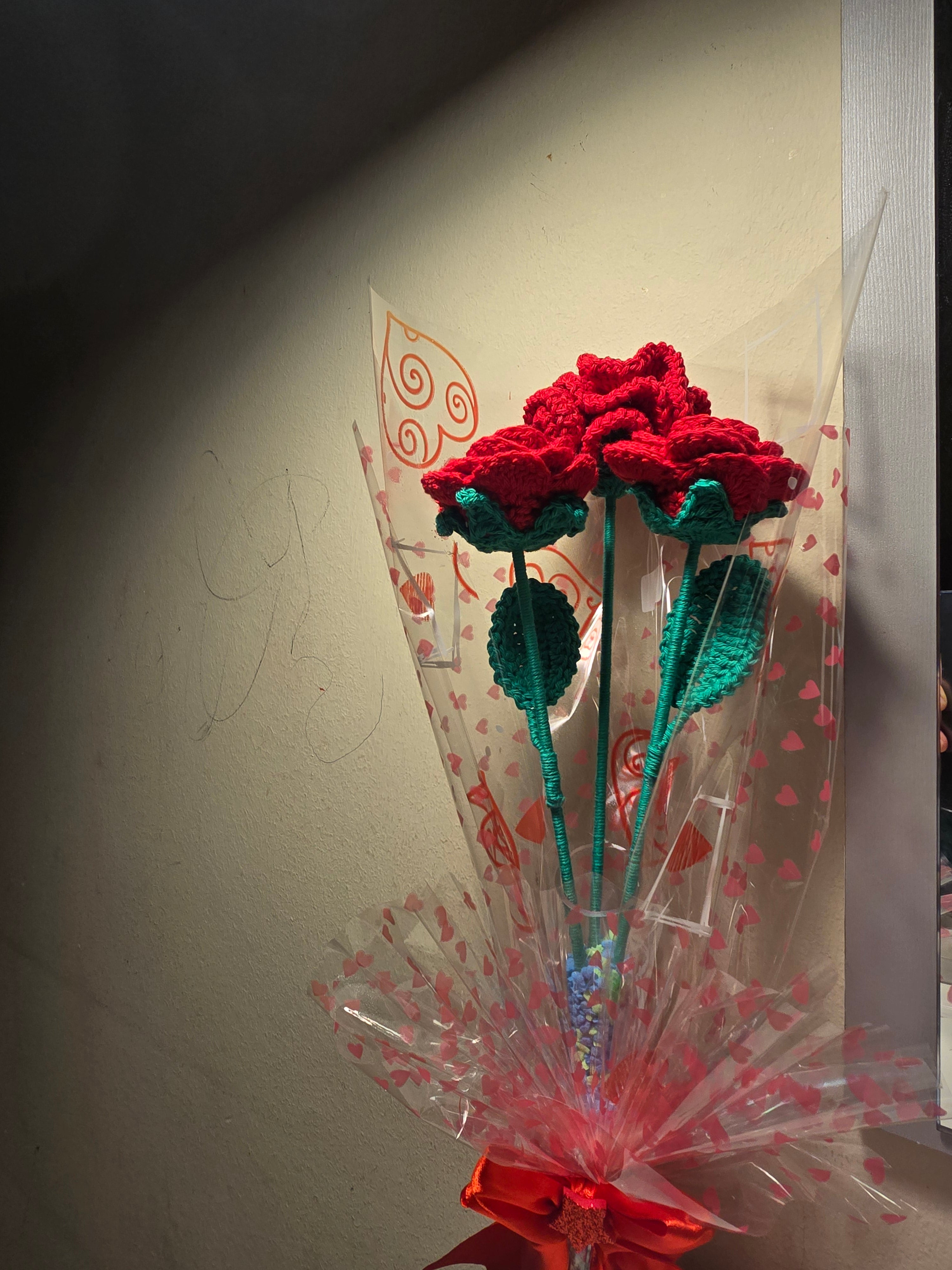 Rosas a ganchillo