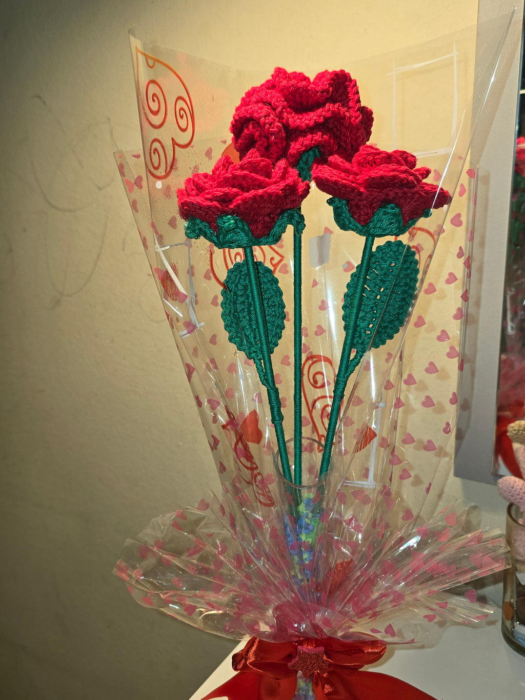 Rosas a ganchillo