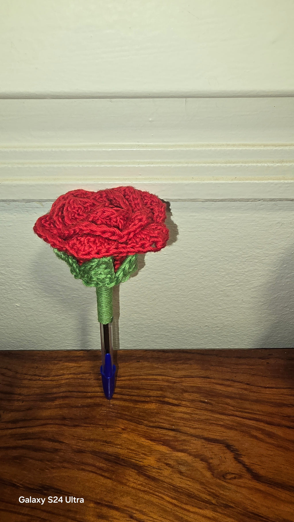Boligrafo de rosa